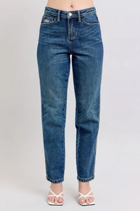 Judy Blue Full Size High Waisted Rigid Magic Non-destroy Straight Leg Jeans HTO Apparel