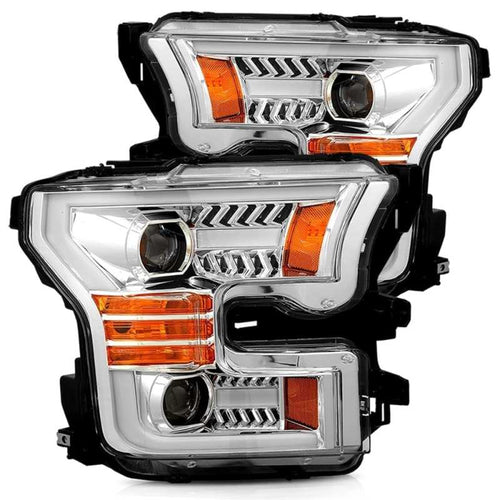 AlphaRex 15-17 Ford F150 PRO-Series Halogen Projector Headlights Chrome OffRoadUSA.com