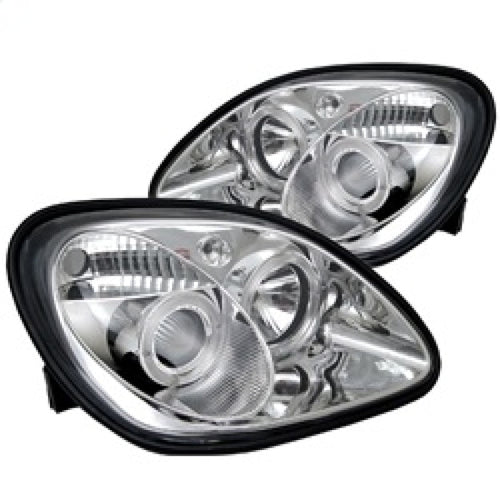 Spyder Mercedes Benz SLK 98-04 Projector Halogen Model- LED Halo Chrm PRO-YD-MBSLK98-1PC-HL-C OffRoadUSA.com