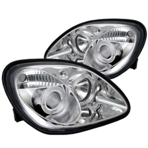 Spyder Mercedes Benz SLK 98-04 Projector Halogen Model- LED Halo Chrm PRO-YD-MBSLK98-1PC-HL-C OffRoadUSA.com