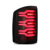 AlphaRex 14-18 GMC Sierra 1500/2500HD/3500HD LUXX-Series LED Tail Lights Blk/Red w/Actv Lgt Seq. Sig OffRoadUSA.com