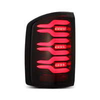 AlphaRex 14-18 GMC Sierra 1500/2500HD/3500HD LUXX-Series LED Tail Lights Blk/Red w/Actv Lgt Seq. Sig OffRoadUSA.com