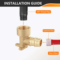 PEX A Expansion 3/4" x 1/2" Female NPT Drop Ear Elbow (Lead Free) Plumbingsell
