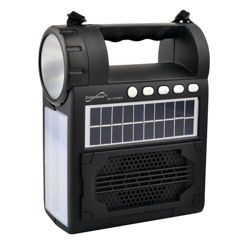 Solar Power Speaker with FM Radio / Flashlight / Lantern (SC-1075ER) Jupiter Gear
