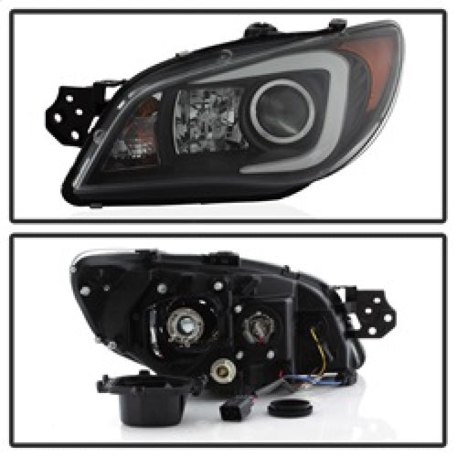 Spyder Subaru WRX 06-07 Projector Headlights - HID Model Only - Black PRO-YD-SWRX06-HID-LBDRL-BK OffRoadUSA.com
