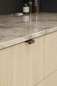 Dark Bronze "Comet" Edge Drawer Tab Pulls Euro • Knobs