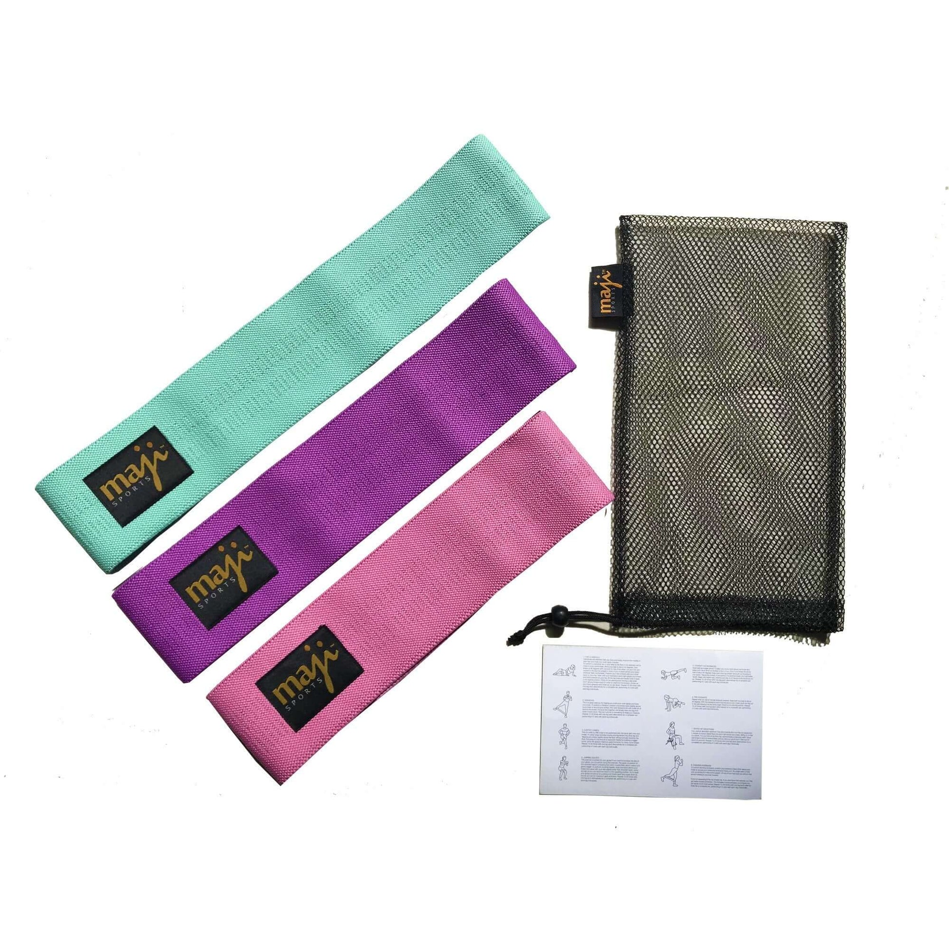 Pack Of Three Multi-Color Booty Bands - 3 Sizes 3 Weights Jupiter Gear