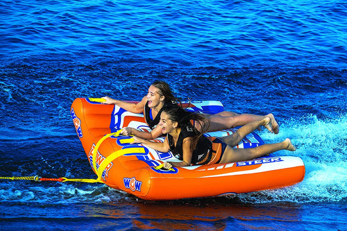 WOW Sports Power Steer 2 Person 2P Steerable Deck Tube Towable (22-WTO-4112) Jupiter Gear