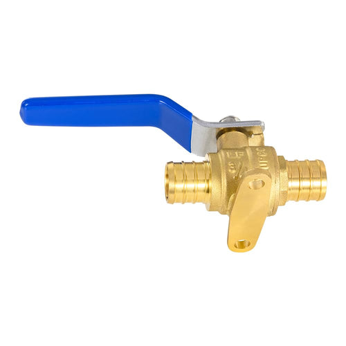 1" PEX Crimp Drop Ear Ball Valve, Blue (Lead Free) Plumbingsell