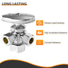 10 Pcs 5/8" OD Compr. x 3/8" OD Compr. x 3/8" OD Compr. Dual Angle Stop Valve, Multi Turn(Lead Free) Plumbingsell