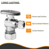 10 Pcs 1/2" Nominal (5/8" OD) Compr. x 3/8" OD Compr. Angle Stop Valve, 1/4 Turn (Lead Free) Plumbingsell
