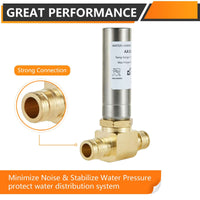 1/2" PEX-A Expansion Connection, Tee Water Hammer Arrestor, Stainless Steel Plumbingsell