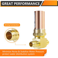 PEX Crimp Connection Tee Water Copper Hammer Arrestor Plumbingsell
