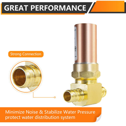 PEX Crimp Connection Tee Water Copper Hammer Arrestor Plumbingsell