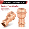 3/4" x 1/2" Copper Press x Press Coupling NO Stop (Lead Free) Plumbingsell