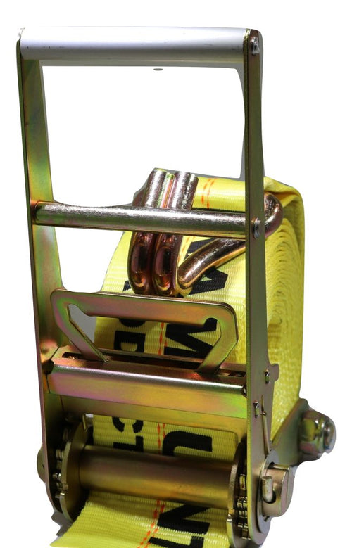4" x 30 Ft Heavy Duty Flatbed Ratchet Strap w/ Wire Hooks RatchetStrap.Com