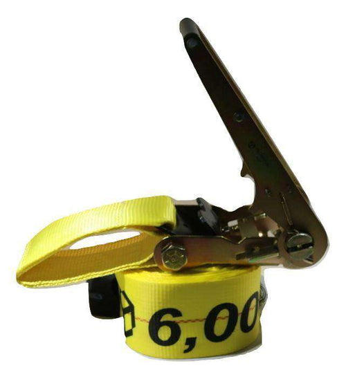 4" x 30 Ft Heavy Duty Ratchet Strap w/ Flat Hooks | R430FHD RatchetStrap.Com