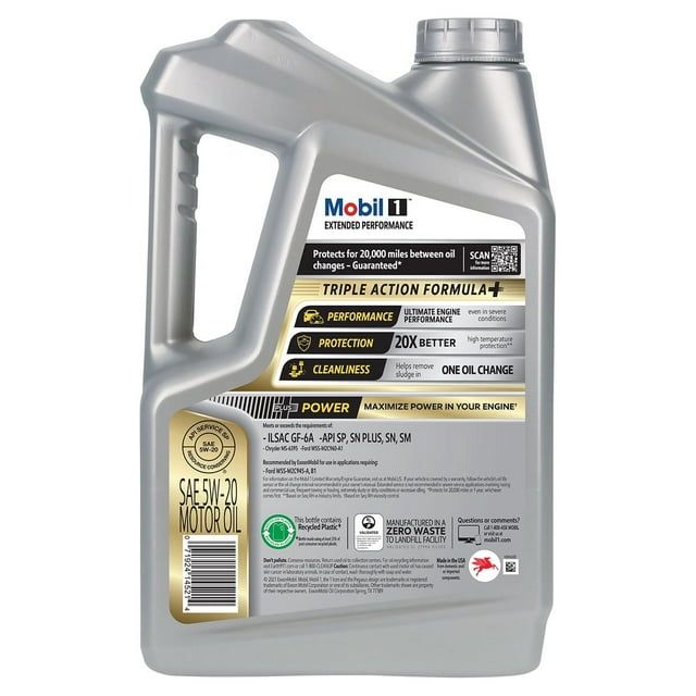 Mobil 1 Extended Performance Full Synthetic Motor Oil 5W-20, 5 qt EasyOptionXY LLC