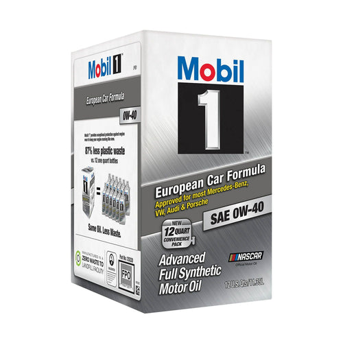 Mobil 1 FS European Car Formula Full Synthetic Motor Oil 0W-40, 12 qt Bag in Box EasyOptionXY LLC