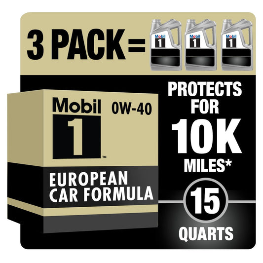 Mobil 1 FS European Car Formula Full Synthetic Motor Oil 0W-40, 5 qt (3 Pack) EasyOptionXY LLC