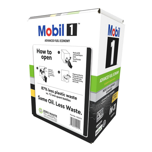 Mobil 1 Advanced Fuel Economy Full Synthetic Motor Oil 0W-20, 12 qt Bag in Box EasyOptionXY LLC