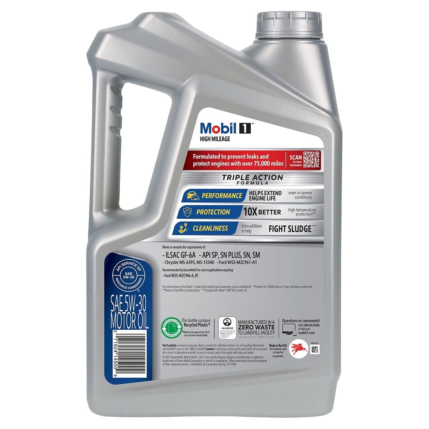 Mobil 1 High Mileage Full Synthetic Motor Oil 5W-30, 5 qt (3 Pack) EasyOptionXY LLC