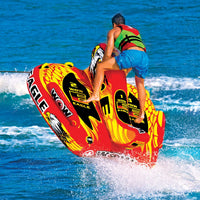 WOW Sports Wow Eagle 1-3 Person Hybrid Towable Water Tube For Pool and Lake Jupiter Gear