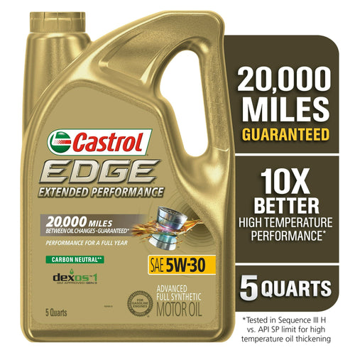 Castrol EDGE Extended Performance 5W-30 Advanced Full Synthetic Motor Oil, 5 Quarts EasyOptionXY LLC