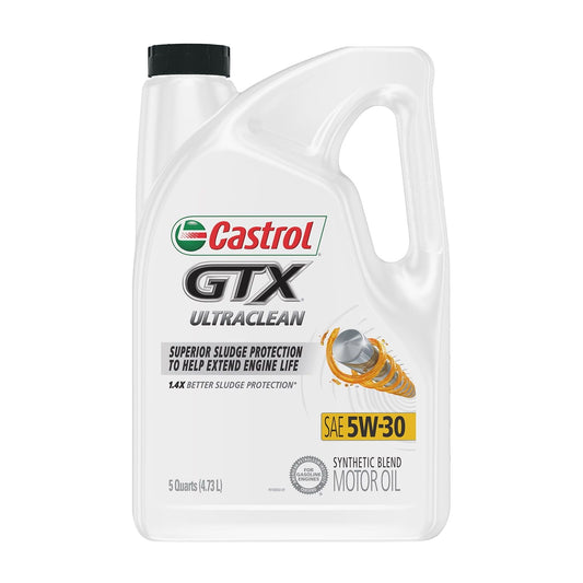 Castrol GTX Ultraclean 5W-30 Synthetic Blend Motor Oil, 5 Quart EasyOptionXY LLC