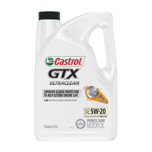 Castrol GTX Ultraclean 5W-20 Synthetic Blend Motor Oil, 5 Quarts EasyOptionXY LLC