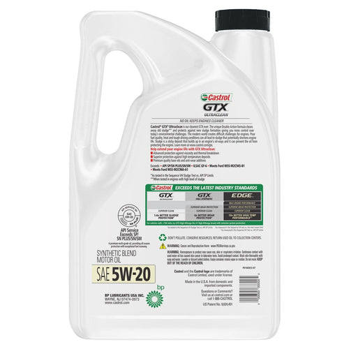 Castrol GTX Ultraclean 5W-20 Synthetic Blend Motor Oil, 5 Quarts EasyOptionXY LLC