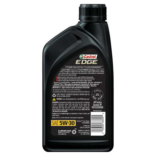 Castrol EDGE 5W-30 Advanced Full Synthetic Motor Oil, 1 Quart EasyOptionXY LLC