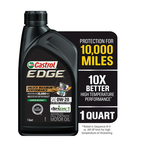 Castrol EDGE 0W-20 Advanced Full Synthetic Motor Oil, 1 Quart EasyOptionXY LLC