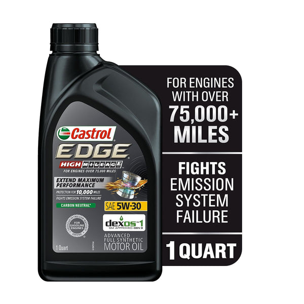 Castrol EDGE High Mileage 5W-30 Advanced Full Synthetic Motor Oil, 1 Quart EasyOptionXY LLC