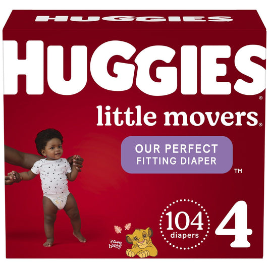 Huggies Little Movers Baby Diapers Size 4; 104 Count