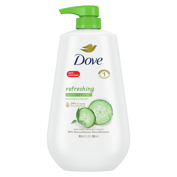 Dove Refreshing Liquid Body Wash with Pump Cucumber & Green Tea Cleanser, 30.6 oz EasyOptionXY LLC