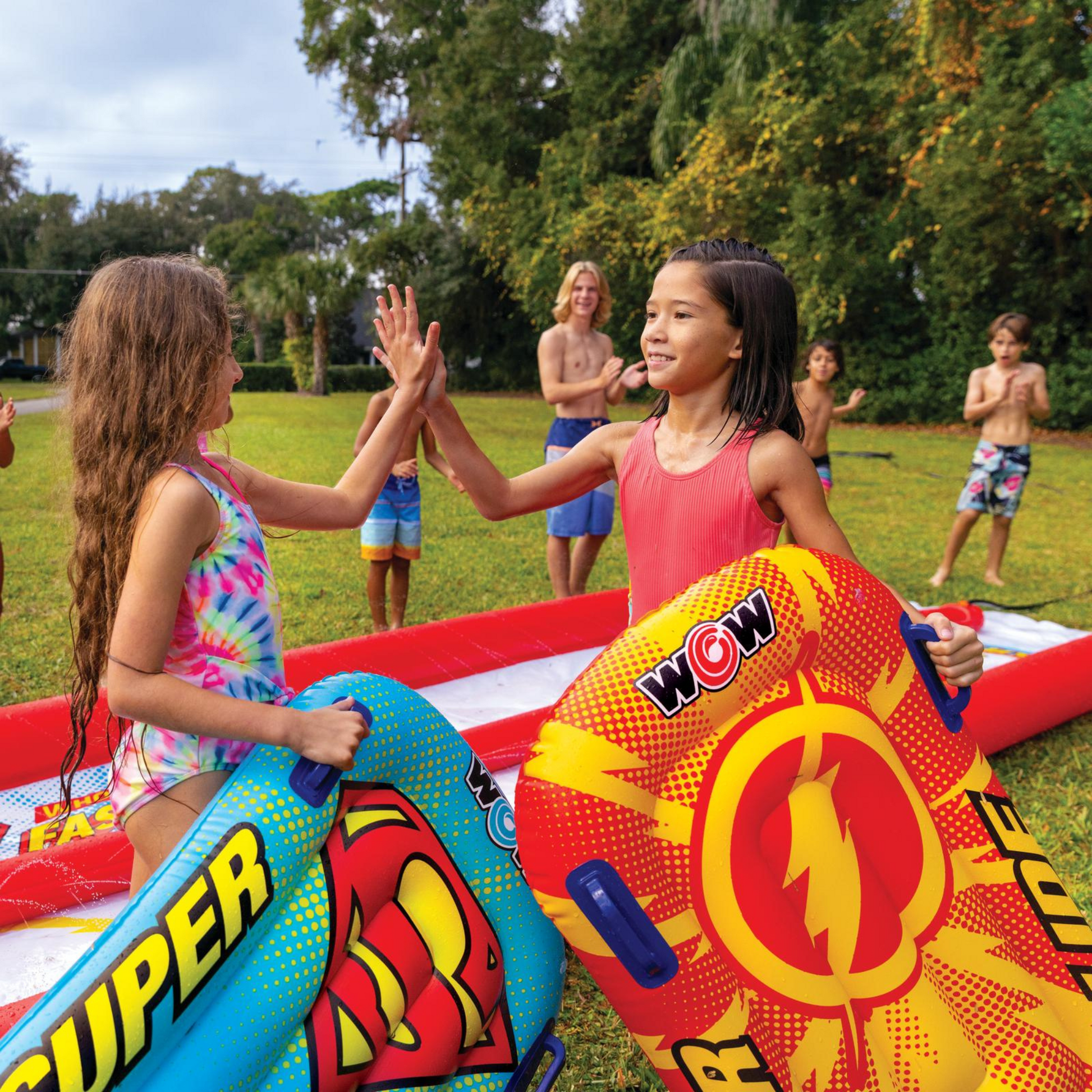 WOW Sports DC Comics Flash vs Superman Lawn Slide Jupiter Gear