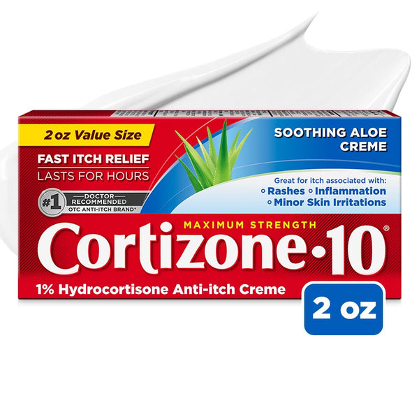Cortizone 10 Maximum Strength Soothing Aloe Anti-Itch Cream, 2 oz EasyOptionXY LLC