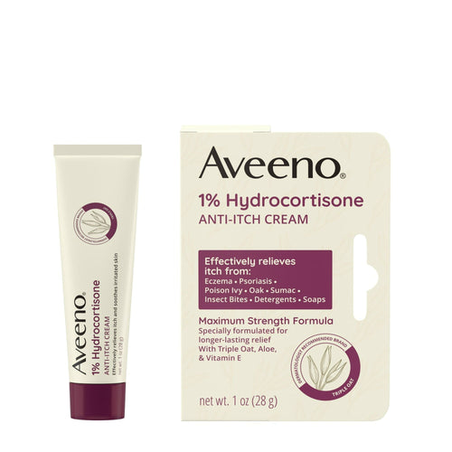 Aveeno Maximum Strength 1% Hydrocortisone Anti-Itch Cream, Triple Oat EasyOptionXY LLC