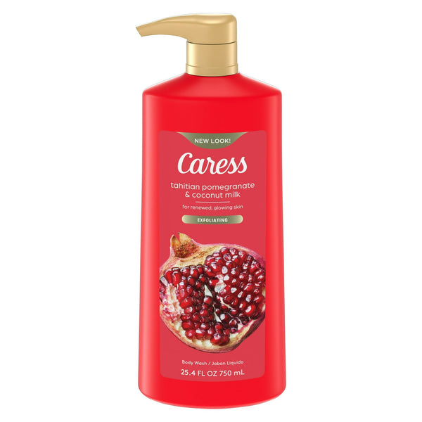 Caress Body Wash with Pump Tahitian Pomegranate & Coconut Milk, 25.4 oz EasyOptionXY LLC
