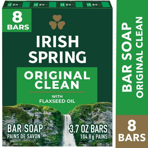 Irish Spring Bar Soap for Men, Original Clean Mens Bar Soap, 8 Pack, 3.7 oz EasyOptionXY LLC