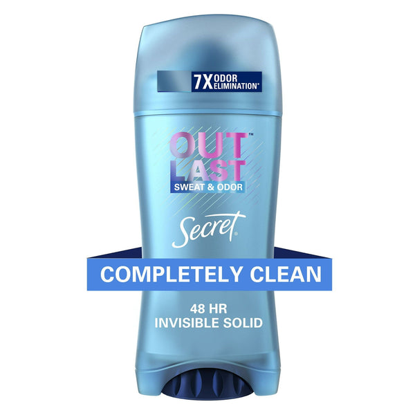 Secret Outlast Invisible Solid Antiperspirant Deodorant for Women, Completely Clean, 2.6 oz EasyOptionXY LLC