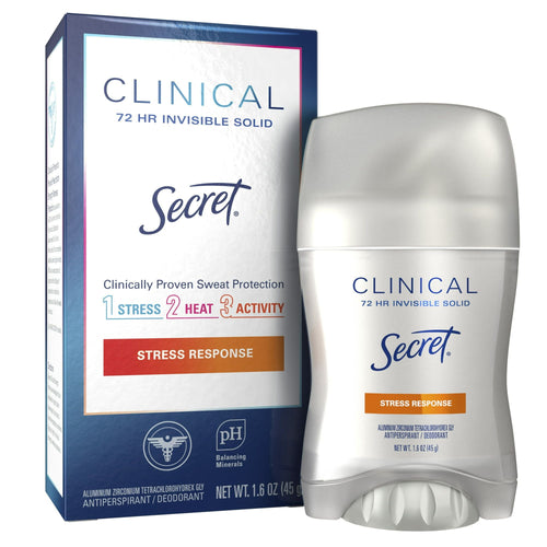 Secret Clinical Strength Invisible Deodorant for Women, Stress Response, 1.6 oz EasyOptionXY LLC