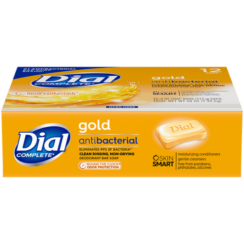 Dial Antibacterial Deodorant Bar Soap, Advanced Clean, Gold, 4 oz, 12 Bars EasyOptionXY LLC