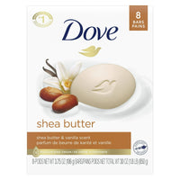 Dove Beauty Bar Gentle Skin Cleanser Shea Butter More Moisturizing Than Bar Soap, 3.75 oz, 8 Bars EasyOptionXY LLC