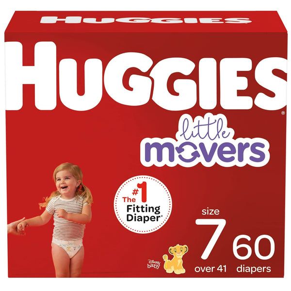 Huggies Little Movers Wetness Indicator Hypoallergenic Diapers Size 7; 60 Count EasyOptionXY LLC