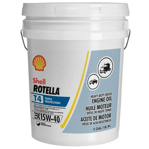 Shell Rotella T4 Triple Protection 15W-40 Diesel Motor Oil, 5 Gallon Pail EasyOptionXY LLC