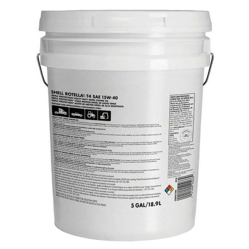 Shell Rotella T4 Triple Protection 15W-40 Diesel Motor Oil, 5 Gallon Pail EasyOptionXY LLC