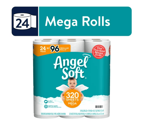 Angel Soft Toilet Paper; 24 Mega Rolls EasyOptionXY LLC