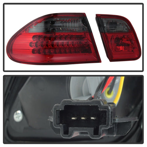 xTune Mercedes Benz W210 E-Class 96-02 LED Tail Lights Red Smoke ALT-CL-MBW210-LED-RSM OffRoadUSA.com